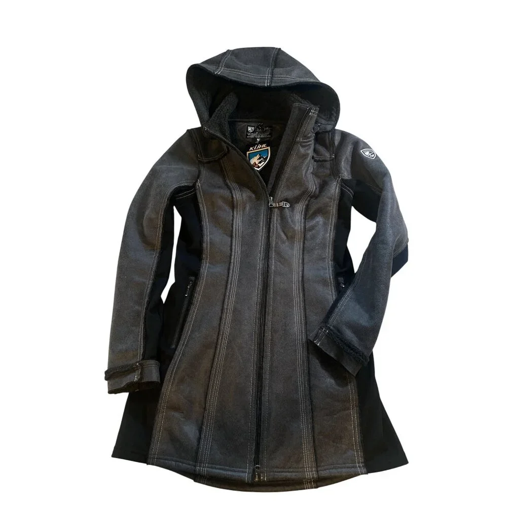 NWT KUHL Women's XS Dani Sherpa Trench Jacket MSRP$349 Black New - Picture 6 of 17